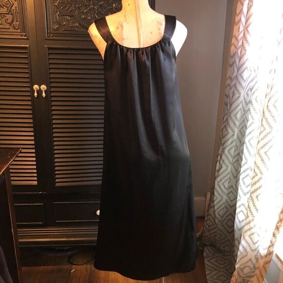 Oscar De La Renta Black Formal Romantic Flirty Feminine Satin Slip Dress XS - Picture 4 of 6